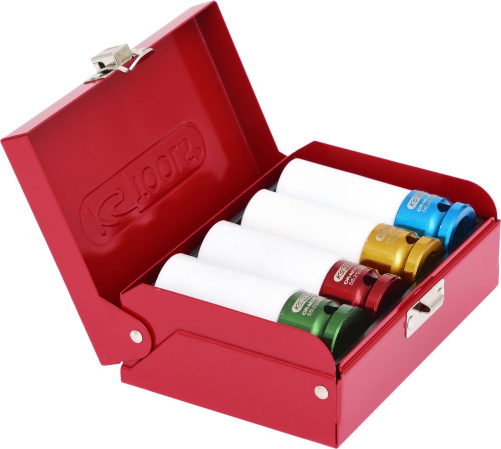 Produktbild KS Tools 1/2" Alu-Felgen Kraft-Stecknuss-Satz, 4-tlg. bild 4