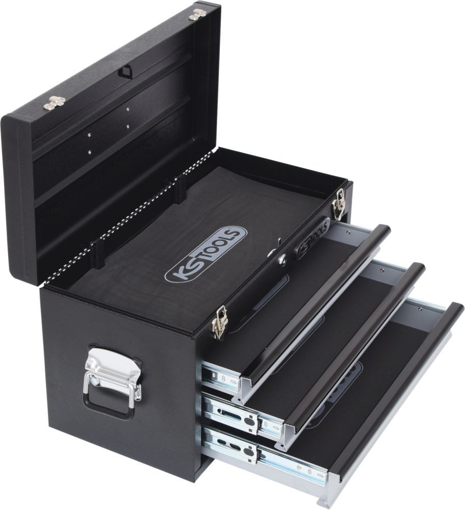 Produktbild KS Tools Werkzeugtruhe mit 3 Schubladen-schwarz, L508xH255xB303mm bild 4