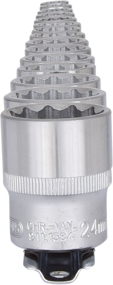 Produktbild KS Tools 1/2" 12 kant Stecknuss Satz 10 bis 24mm 15 Teile bild 2
