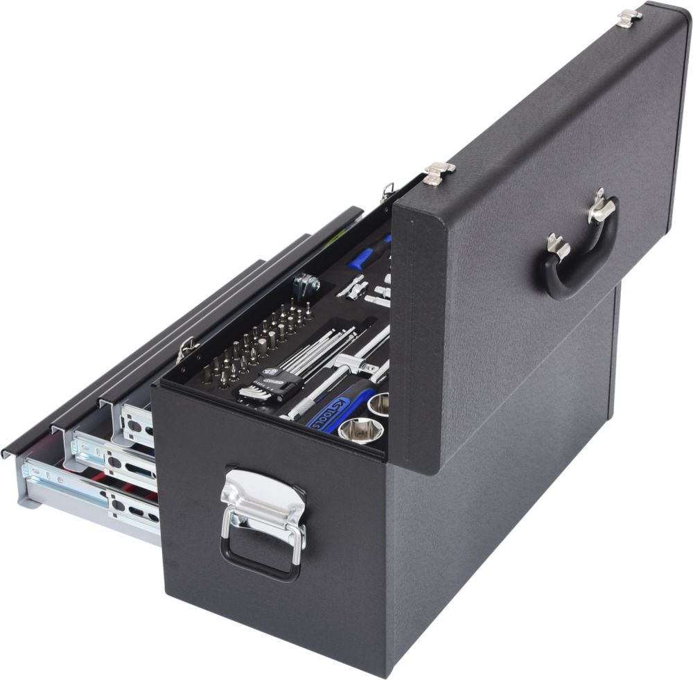Produktbild KS Tools 1/4 Zoll und 1/2 Zoll CHROMEplus Universal Werkzeug Satz 99 teilig GEAR bild 2