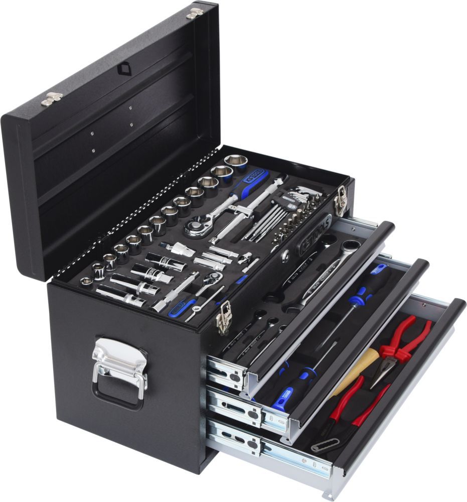 Produktbild KS Tools 1/4 Zoll und 1/2 Zoll CHROMEplus Universal Werkzeug Satz 99 teilig GEAR bild 4