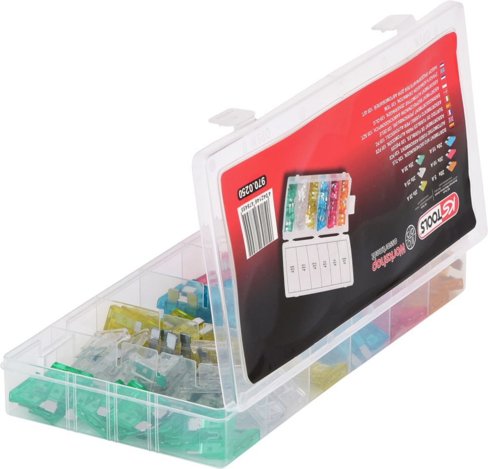 Produktbild KS Tools Sortiment Kfz-Sicherungen,5-30A, Zink, 120-tlg. bild 2