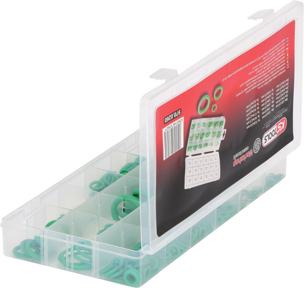 Produktbild KS Tools Sortiment O-Ringe, HNBR, Innen Ø 3-22mm, 225-tlg. bild 2