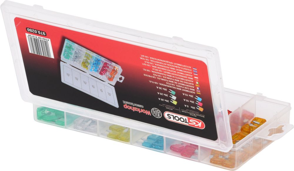 Produktbild KS Tools Sortiment Mini-Sicherungen, 5-30A, 120-tlg. bild 3