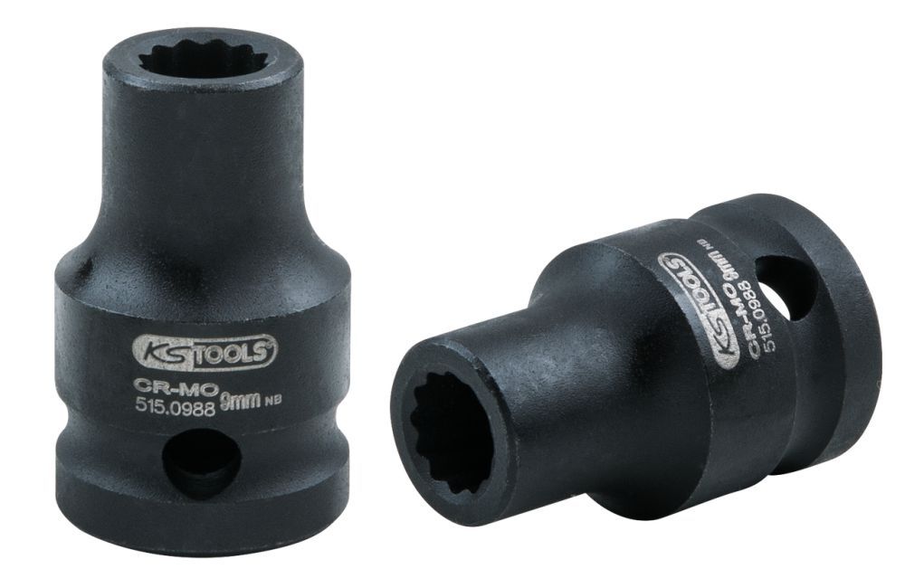 Produktbild KS Tools 1/2" 12-kant-Kraft-Stecknuss, kurz, 9 mm bild 3