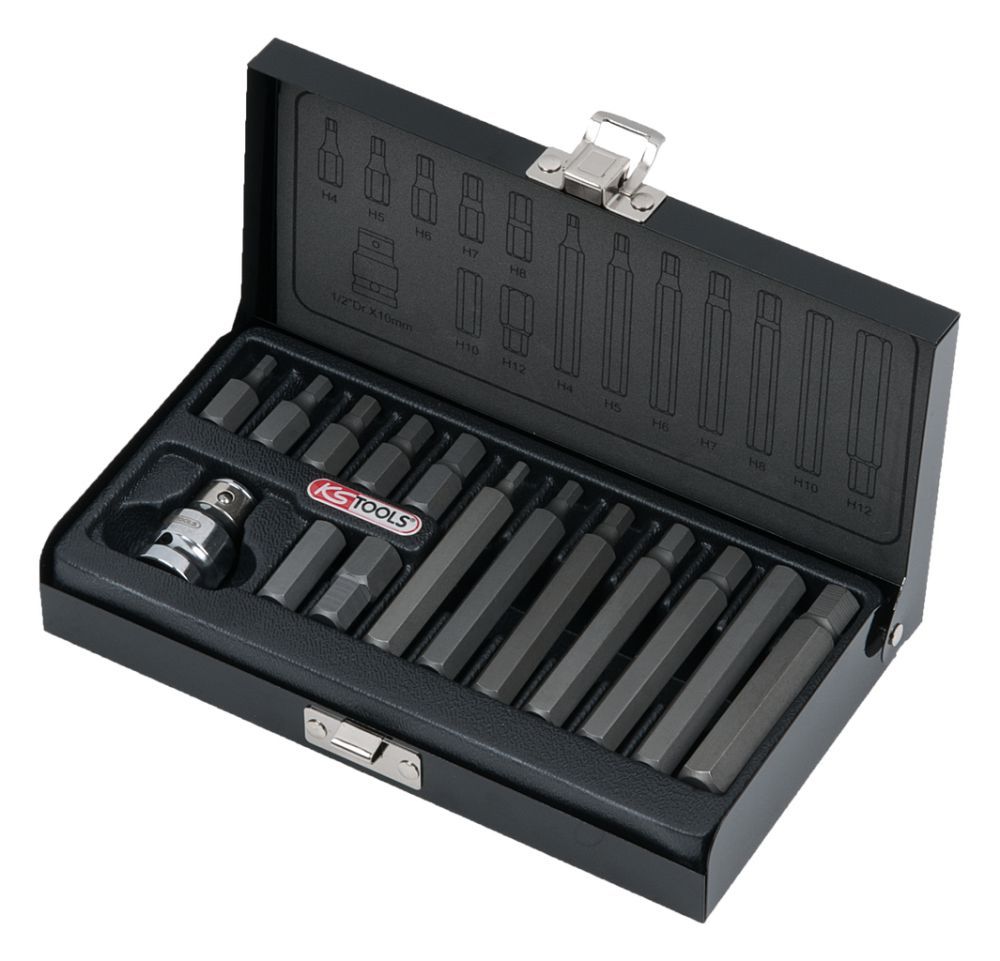 Produktbild KS Tools 10mm CLASSIC Bit Satz 15 teilig Innensechskant bild 2