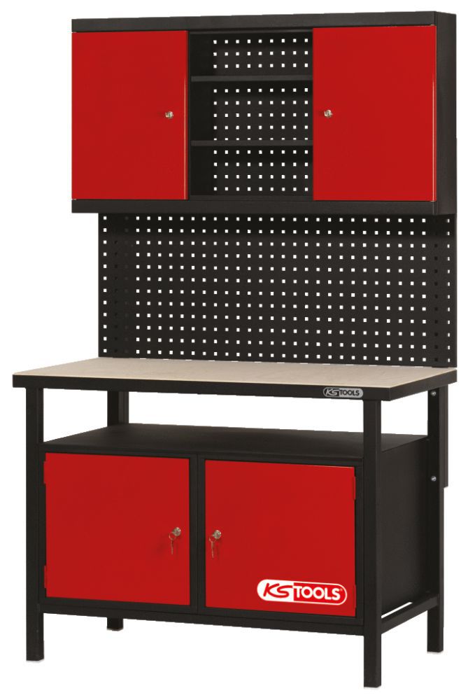 Produktbild KS Tools Profi Werkbank mit 2 Türen H840xB1200xT600mm bild 6