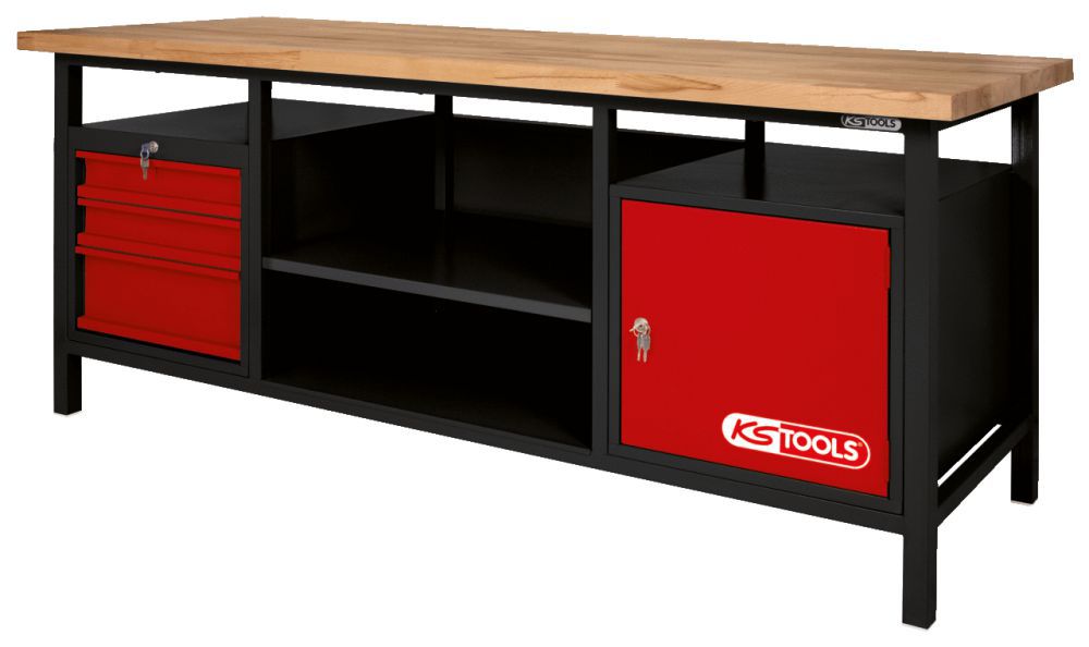 Produktbild KS TOOLS XXL Werkbank mit 3 Schubladen und 1 Tür bild 1