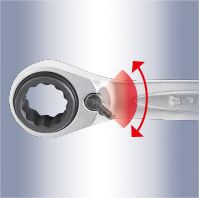 Produktbild KS Tools 4 in 1 GEARplus Doppel Ratschenringschlüssel umschaltbar 8 x 9 x 10 x 11mm bild 3