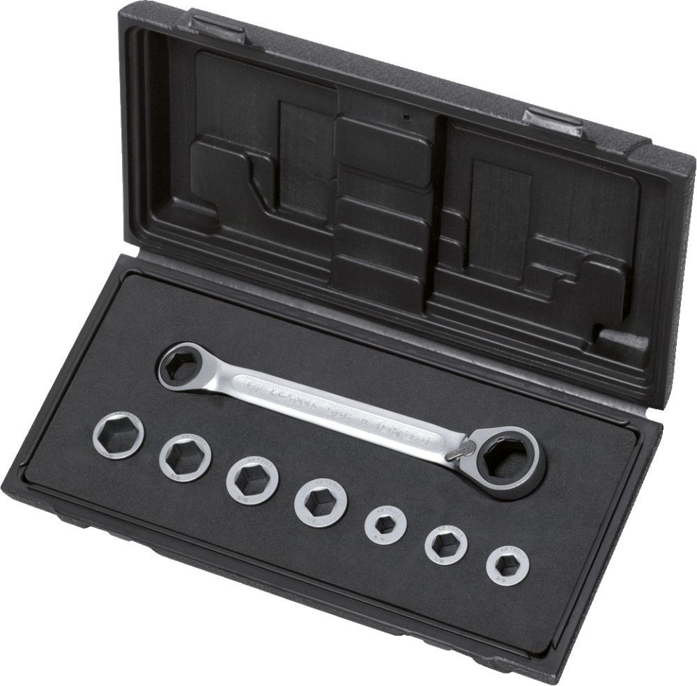 Produktbild KS Tools GEARplus Doppel Ratschenringschlüssel Satz 8 teilig