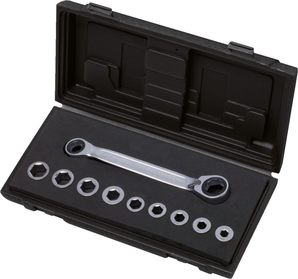 Produktbild KS Tools GEARplus Doppel Ratschenringschlüssel Satz umschaltbar 10 teilig