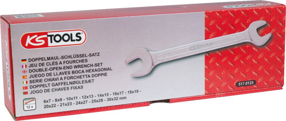 Produktbild KS Tools CLASSIC Doppel Maulschlüssel Satz 12 Teile 6x7 bis 30x32mm bild 2
