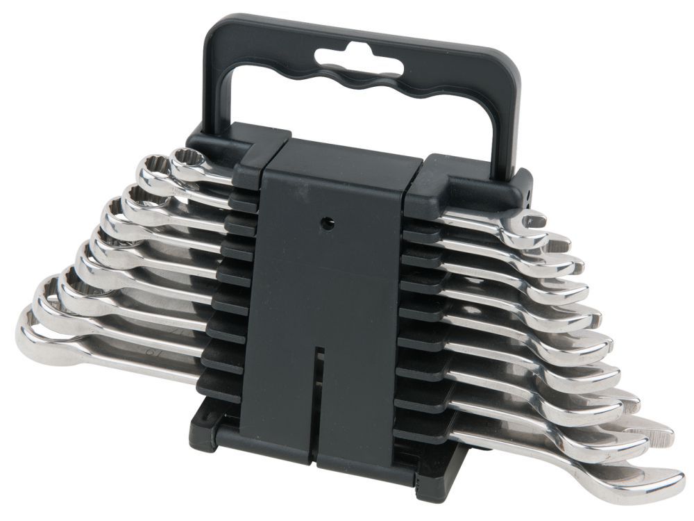 Produktbild KS Tools EDELSTAHL Ringmaulschlüssel Satz abgewinkelt 9 teilig