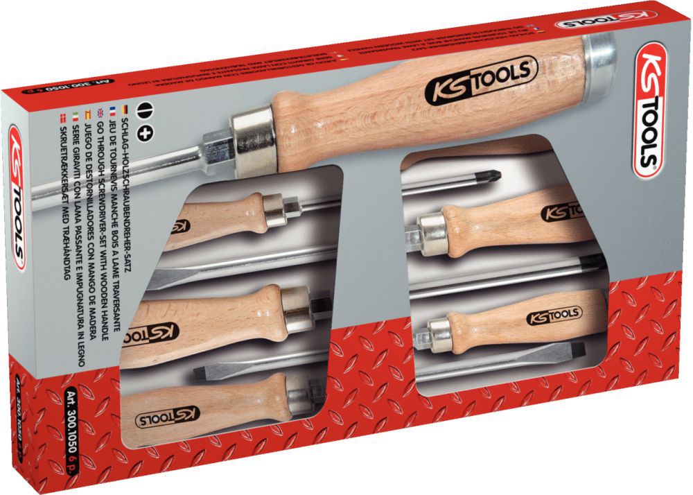 Produktbild KS Tools ERGOTORQUE WOODmax Schlag Schraubendreher Satz 6 teilig bild 2