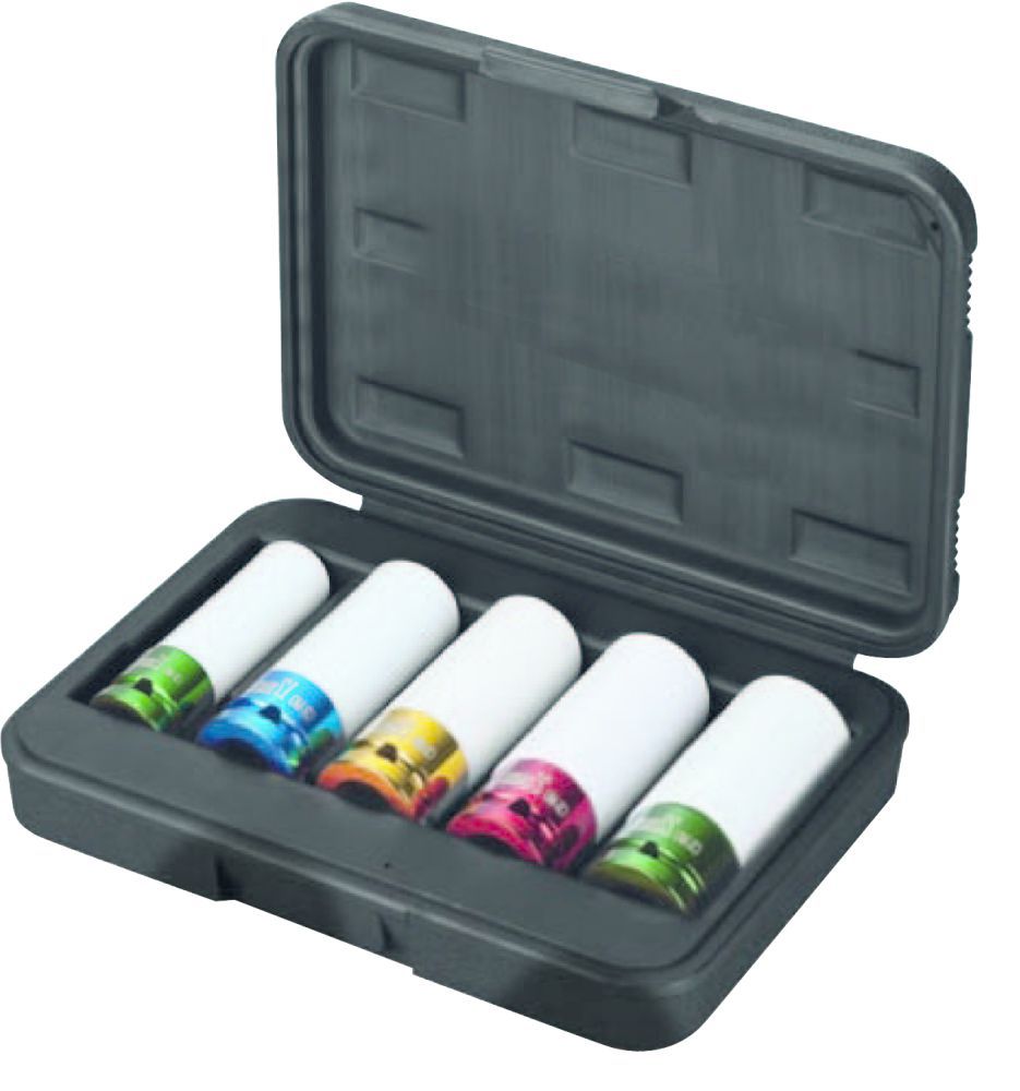 Produktbild KS Tools 1/2" Alu-Felgen Kraft-Stecknuss-Satz, 5-tlg.