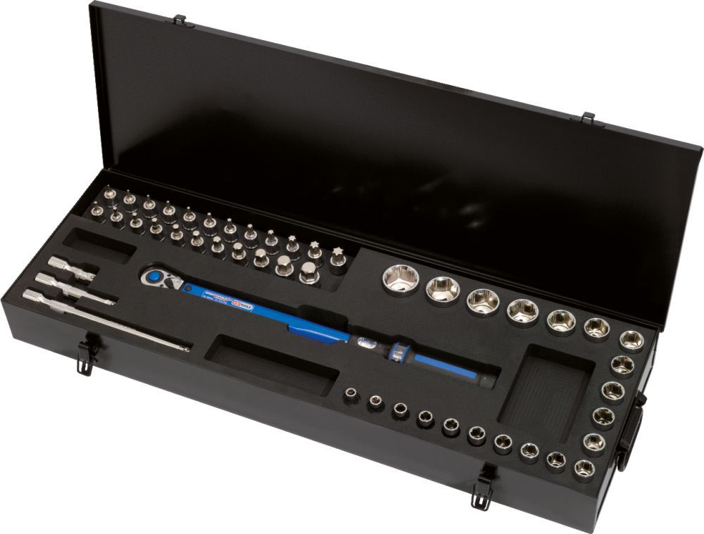 Produktbild KS Tools Ratschen Drehmomentschlüssel Satz 1/2Zoll ERGOTORQUE precision20-200Nm 48 teilig bild 1