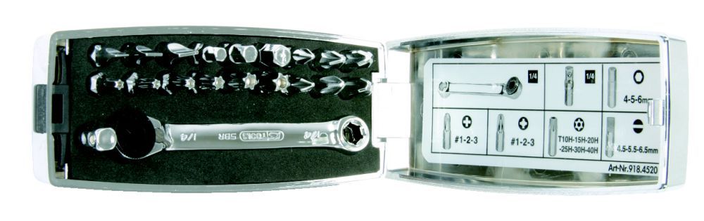 Produktbild KS Tools 1/4 Zoll CHROMEplus Bit Satz 20 teilig bild 2