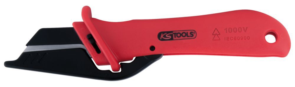 Produktbild KS TOOLS Kabelmesser mit Schutzisolierung und auswechselbarer Klinge 189mm bild 1