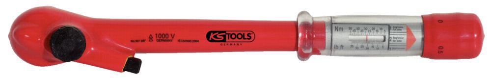 Produktbild KS TOOLS 1/2" Drehmomentschlüssel mit Schutzisolierung und Umschalt-Ratschenkopf 5-50Nm bild 2