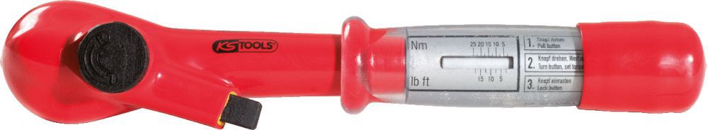 Produktbild KS Tools 3/8 Zoll Drehmomentschlüssel mit Schutzisolierung + Umschalt Ratschenkopf 2-27Nm bild 3