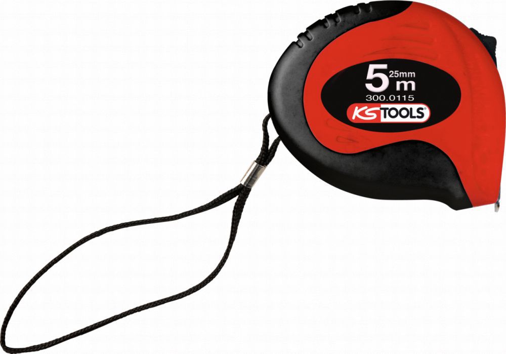 Produktbild KS Tools Bandmaß mit Feststeller schwarz - rot 5m 25mm bild 2