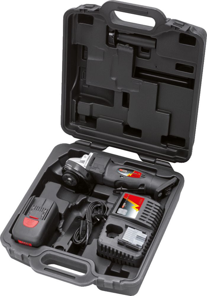 Produktbild KS TOOLS Akku Winkelschleifer 7000 U/min mit 2 Akkus und 1 Ladegerät