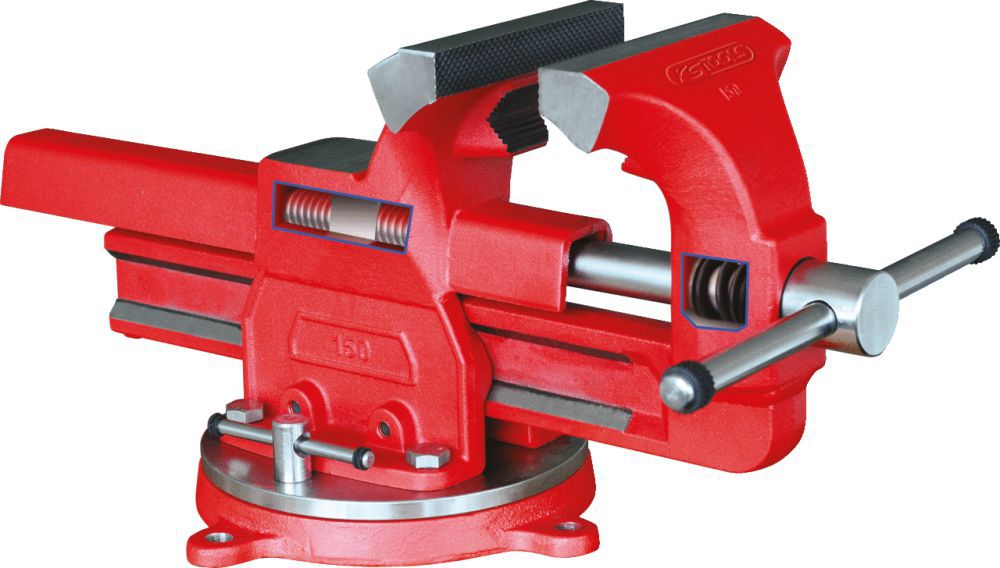 Produktbild KS Tools Schraubstock mit Rundteller, 147 mm