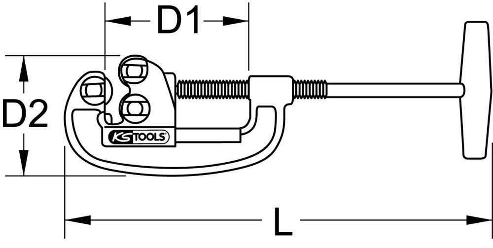Produktbild KS Tools Stahl Rohrabschneider 1/8" bis 1 1/4" bild 2