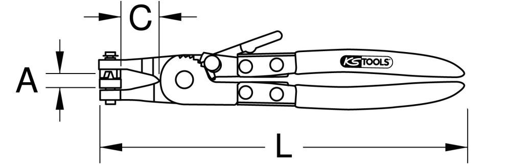Produktbild KS TOOLS Schlauchschellenzange 220mm, Variante 2 bild 2