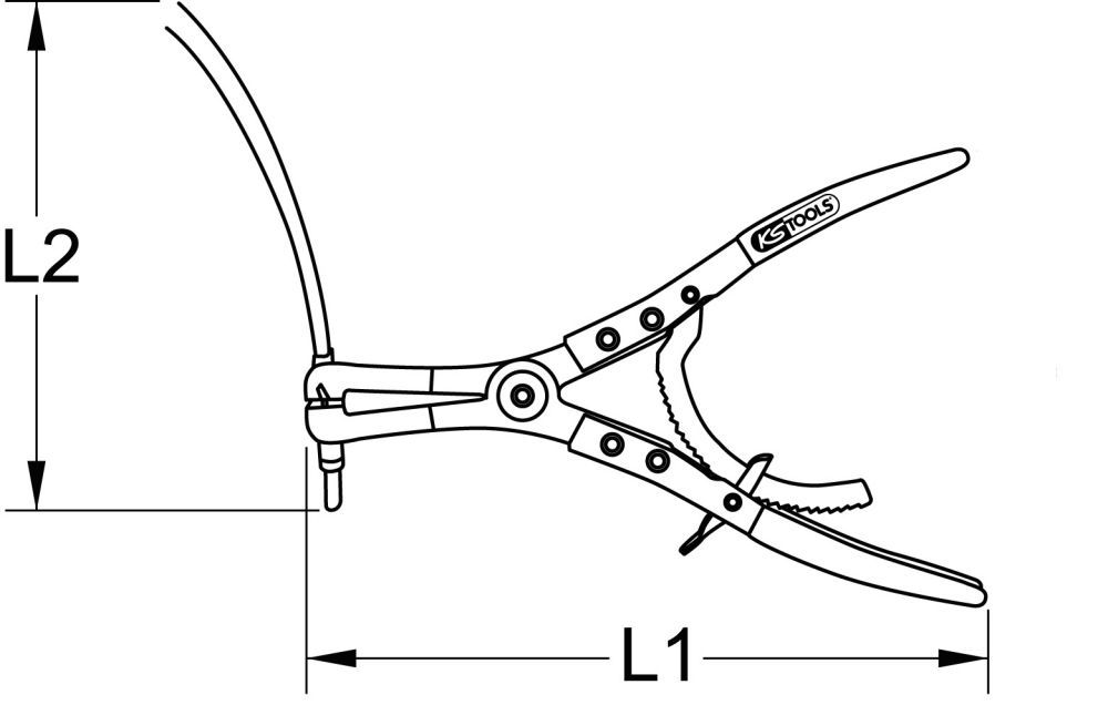 Produktbild KS TOOLS Schlauchschellenzange mit Doppelbowdenzug, 600mm bild 4