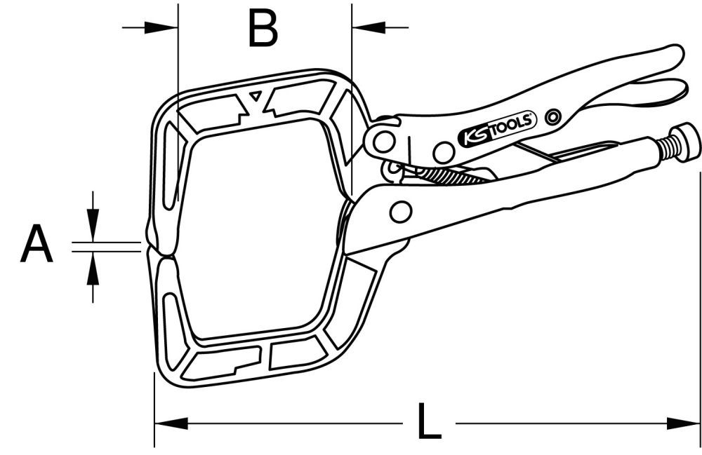 Produktbild KS TOOLS Schweiß-Klammer-Gripzange, 270mm bild 2