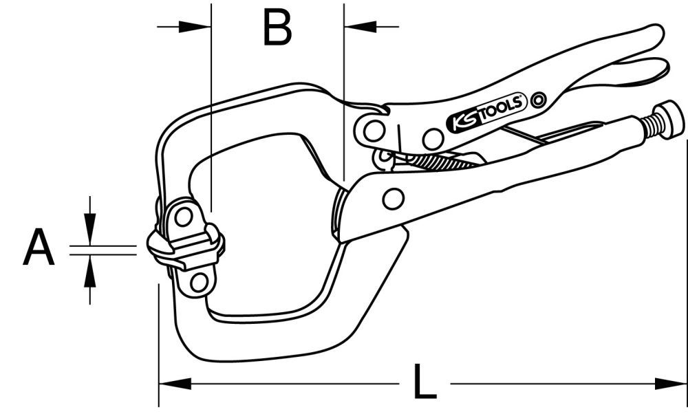Produktbild KS TOOLS Schweiß-Klammer-Gripzange 0-35 mm, mit beweglichen Spannbacken bild 2