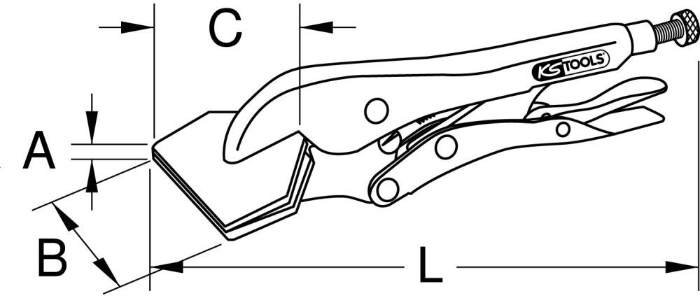 Produktbild KS TOOLS Breitmaul-Flachbacken Gripzange mit Easy-Release 250mm bild 2