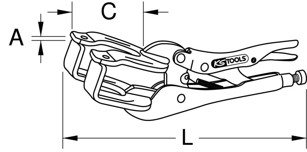 Produktbild KS TOOLS Schweiß-Gripzange 220mm bild 2