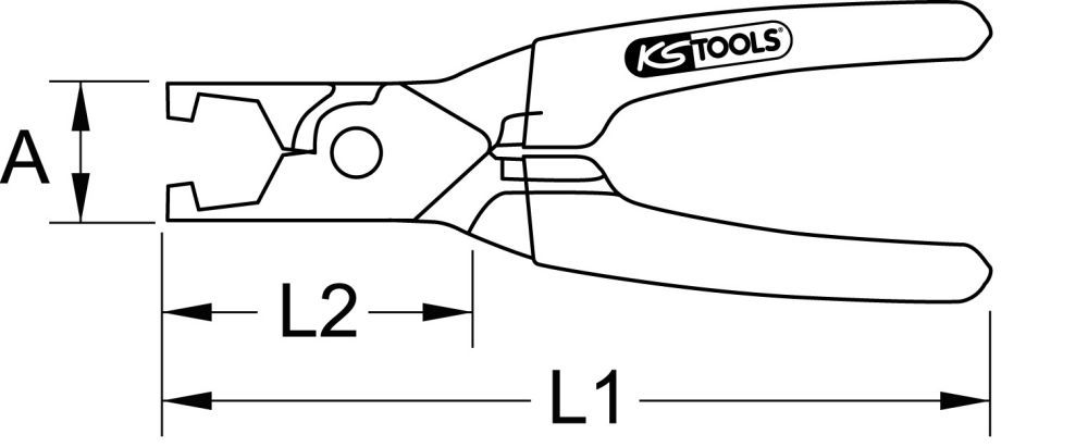 Produktbild KS TOOLS Kraftstoffleitungszange 160mm bild 2