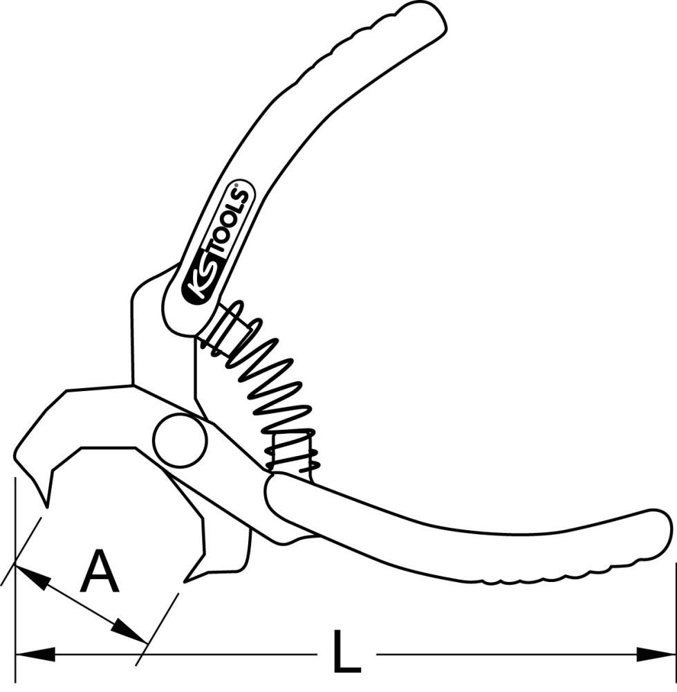 Produktbild KS TOOLS Niet-Lösezange 100mm, abgewinkelt bild 3