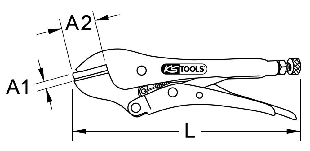 Produktbild KS TOOLS Abklemmzange für Rohrleitungen 30,5mm bild 2