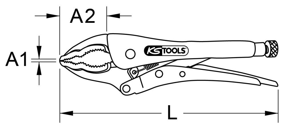 Produktbild KS TOOLS Großmaul-Gripzange 235mm bild 2