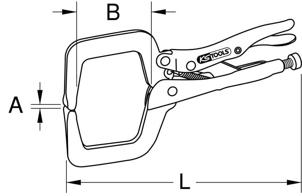 Produktbild KS TOOLS Schweiß-Klammer-Gripzange mit Easy-Release 280mm bild 2