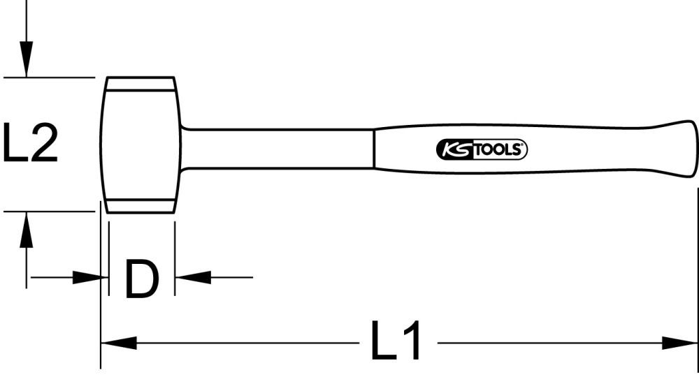 Produktbild KS TOOLS Schonhammer mit Schutzisolierung Kopf Ø 35mm bild 2