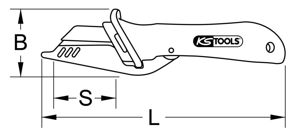 Produktbild KS TOOLS Kabelmesser mit Schutzisolierung und auswechselbarer Klinge 189mm bild 3