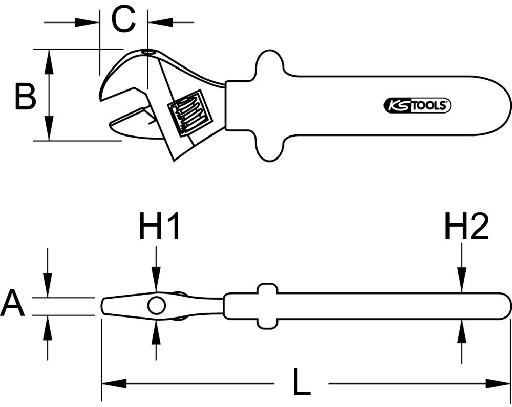 Produktbild KS Tools Rollgabelschlüssel mit Schutzisolierung, 34mm bild 2