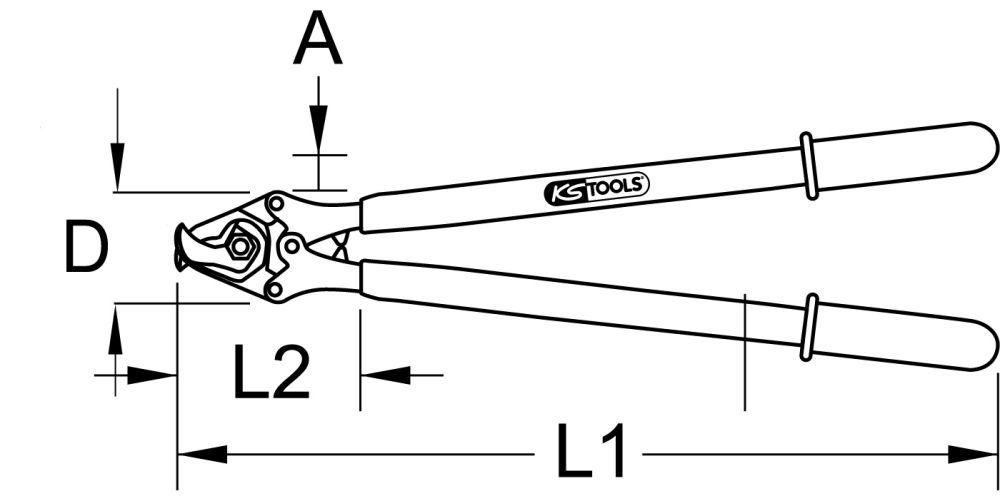 Produktbild KS TOOLS Kabelschere mit Schutzisolierung 700mm bild 2