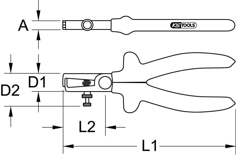 Produktbild KS TOOLS 1000V Abisolierzange 9,5mm bild 2