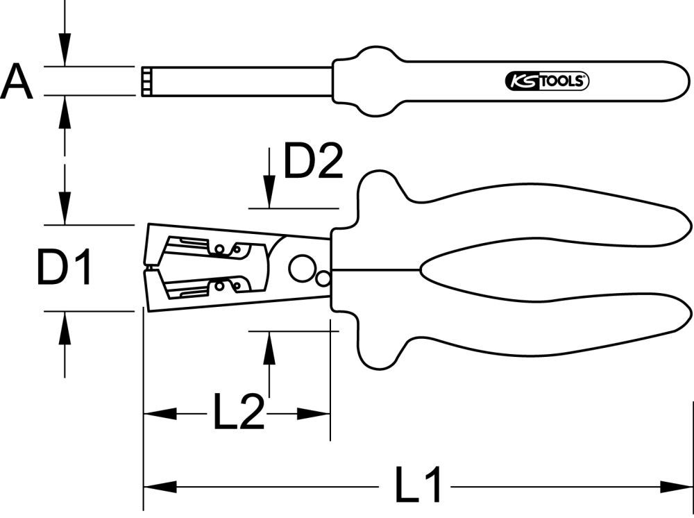 Produktbild KS Tools ESD Abisolierzange 140mm bild 2