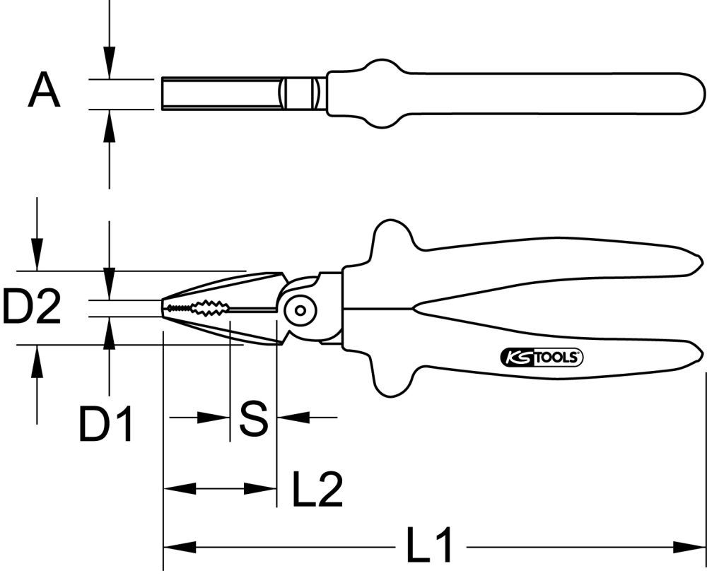 Produktbild KS TOOLS 1000V Kraft-Kombinationszange 250mm bild 2