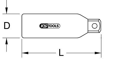 Produktbild KS TOOLS Reduzieradapter mit Schutzisolierung 1/2"F x 3/8"M bild 2
