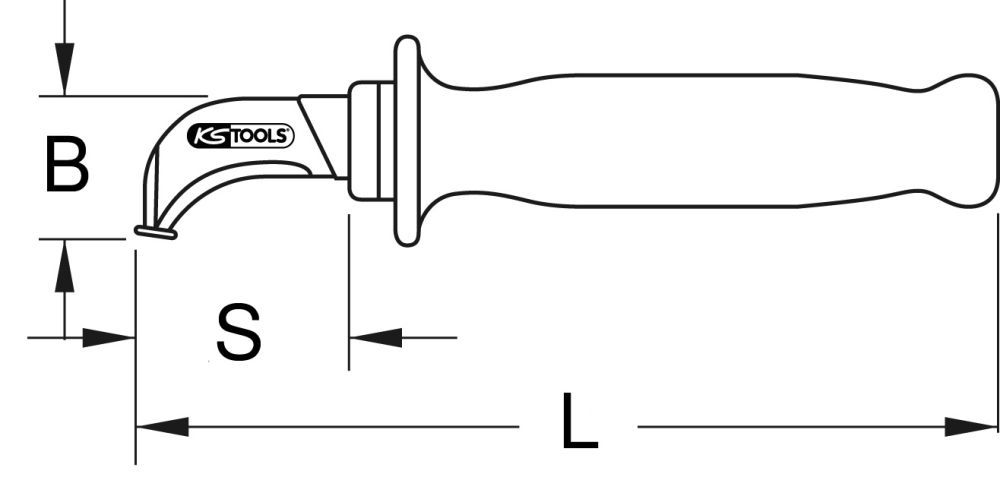 Produktbild KS TOOLS Kabelmesser mit Schutzisolierung und Hakenklinge 200mm bild 2