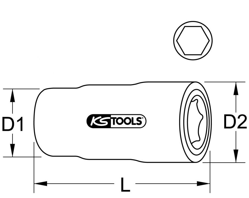 Produktbild KS TOOLS 1/2" Stecknuss mit Schutzisolierung 23mm bild 3