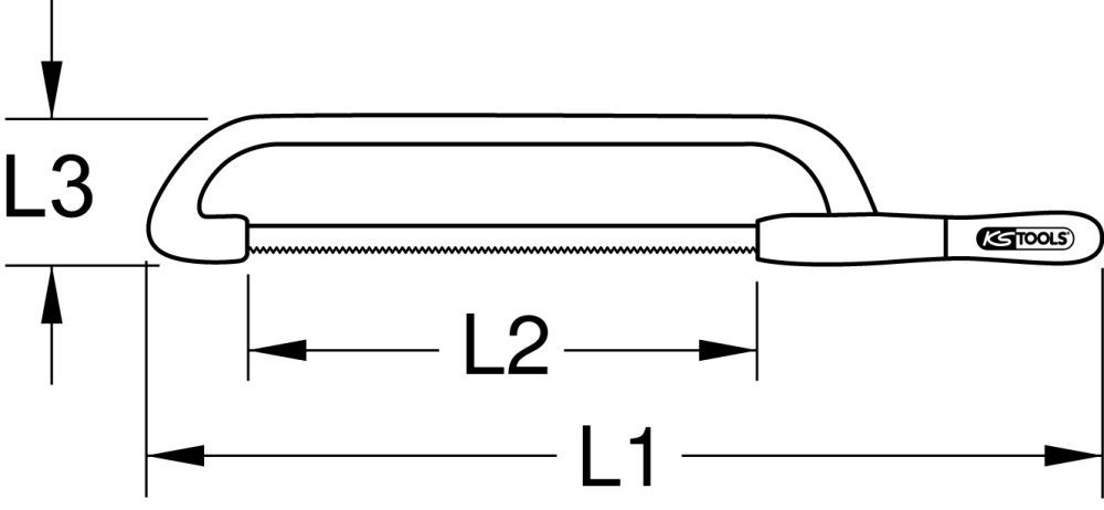 Produktbild KS TOOLS Metallbügelsäge mit Schutzisolierung, schwere Ausführung bild 2
